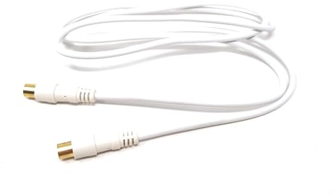 mCore TV Aerial Coaxial Cable, Male to Male, Gold Plated Connectors, Shielded for Digital and Analogue Signals, Compatible with Freeview, Freesat, Sky Box, Sat and BT TV (Straight, 1.5m)
