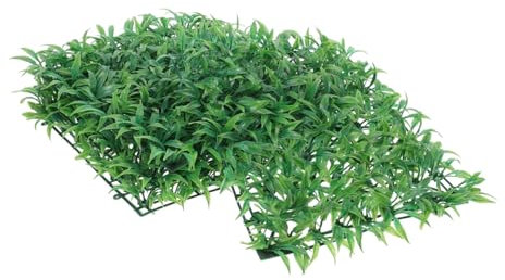 DIKACA Realistic Artificial Wall Grass 4pcs Greenery Decorations for Outdoor Decorative Plant Wall Grass Decor Easy to Install