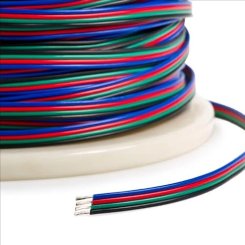 10 meter 4 Pin RGB Strip Light Extension Cable Wire, Durable 22awg extension, for RGB 5050, 2835, 3528 LED Light Strips