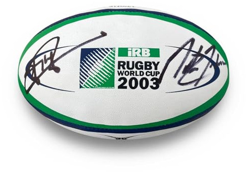 Jonny Wilkinson And Martin Johnson Signed 2003 World Cup Final Replica Ball