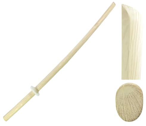HJHUUA 102 cm großes Katana aus Holz,Material Weißeiche,Kendo-Schwertkampftraining,handgefertigtes Bokken