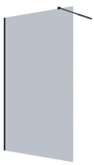Vente-unique-Paroi de douche à l'italienne - Verre fumé gris - 120x200 cm - MALIKA II