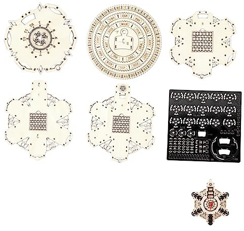 Toyvian Holzpuzzle Wanduhr DIY Modellbausatz Handgefertigte Uhr Für Erwachsene Dekoration Für Wohnzimmer Schlafzimmer Und Büro Lehrreiches Spielzeug Aus Holz