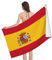 WOPQS Toalla de baño con la bandera de España, toalla de microfibra perfecta para viajes, gimnasio, camping, baño, playa, artículos esenciales de verano