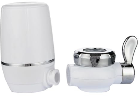 Lurrose 2pezzi Depuratore Rubinetto Cucina Strati Anticalcare Filtro Acqua Potente Abs Resistente Con Filtri Ceramici Sostitutivi Facile Installazione e Flusso Veloce Per Casa