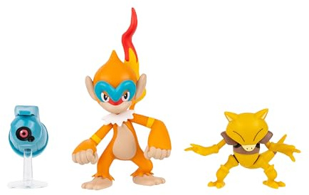Pokémon PKW4092 Battle Figure Set - Tanhel, Abra und Panpyro, offizielles Figuren Set