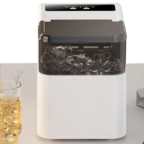 SHENGSHIYU Domowa Kostkarka do Lodu,Ice Cube Machine 3 Sizes 12kg EIS Pro Tag,0,5kg Eisaufbewahrung,Erzeugt 6g GroßE Und 5g Kleine Eiswürfel,1,4L Eiswürfel Maker für Whisky,Cocktails,Kaffee,Saft