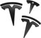 AC-Digital Tesla Model 3 2019-2021-2022-2023 Set of 3 Current Highland Front Rear Streeing Wheel Emblem Logo Decals, Premium Full Cover Trim Material, Designed for Tesla Model 3 Accessories - Black