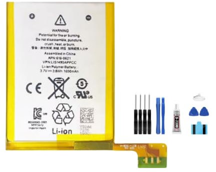 Generic Battery 1030mAh 3.7V 616-0621 Battery compatible with iPod Touch 5th 5 G5 Gen 5G Touch5 Touch5G A1421 MP4