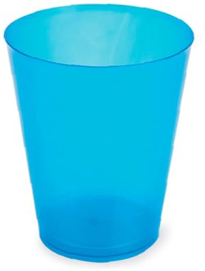 Traineando Pack de Vasos Anchos para Cubatas de Plástico Reutilizable - 480 ml - Transparente y Resistente - Vasos Irrompibles y Reciclables para Fiestas, Eventos y Celebraciones (50 AZUL)