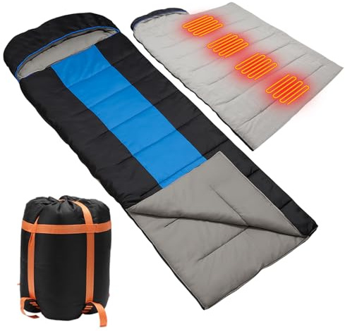 Longzhuo Sac de Couchage Adulte, Léger Compact Trekking Camping (Bleu)