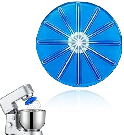 Kitchen Aid Accessories, Anti-Splatter Guard for 6-Wire Whisk Head, Blue Universal Scraper Attachment, Compatible Splash Guard for Kitchen Stand Mixers