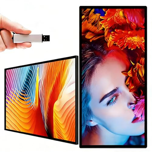 Display per segnaletica digitale, lettore multimediale pubblicitario, schermo pubblicitario con monitor LCD, USB/WiFi, commutazione orizzontale+verticale+looping+schermo diviso intelligente 50inch