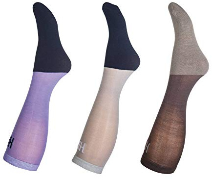 HKM Riding socks-578024130132 brown/lilac/light gray 32/34