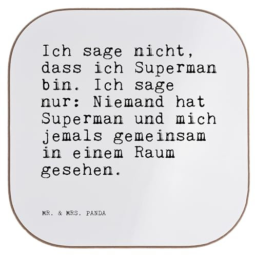 Mr. & Mrs. Panda gläseruntersetzer Ich sage Nicht, DASS... - Geschenk, Tischuntersetzer, Coaster, Untersetzer Glas, für Gläser, Spruch Sprüche Weisheiten Zitate Lustig Weisheit Worte, Tasse