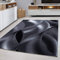 Ayyildiz Teppich-Teppich Designer Modern Kurzflor Abstrakt Muster, Polypropylen, Schwarz, 80 X 150, PLUS801508008BLACK