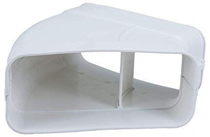 Flachkanalsystem 150 optimAIRo Rohrbogen weiß 222 x 89 mm waagerecht