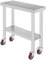 VEVOR Stainless Steel Catering Work Table 30x12 Inch Commercial Kitchen Table with 4 Wheels Commercial Food Prep Workbench with Flexible Adjustment Shelf for Kitchen Prep Table