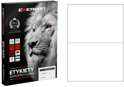 Netuno 100x Universaletiketten DIN A4 (2 Stück (210 x 148 mm pro Bogen) 200 Etiketten auf Bogen matt selbstklebend bedruckbar Universal-Adressetiketten Papier Inkjet-Laser und Kopieretiketten