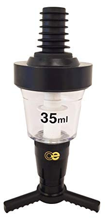 Chabrias Ltd Black Spirit Optic Measure – CE Government Stamped, UK Made, Wall Mounted Drinks Dispenser for Spirits – Multiple Sizes & Pack Quantities (1, 35ml)
