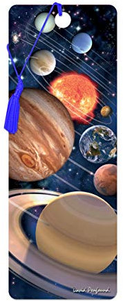 3D LiveLife Lesezeichen - Unser Sonnensystem von Deluxebase. Ein Space-Lesezeichen mit linsenförmigen 3D-Kunstwerken, lizenziert von dem bekannten Künstler David Penfound