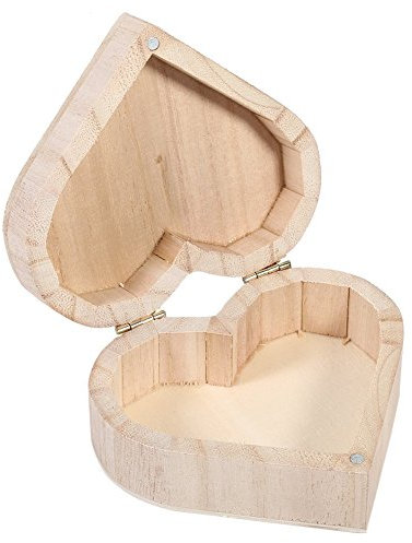 Herzförmiges Kästchen, Schmuckkästchen, Herzförmiges Holzkästchen, Portable Geschenk Verpackung Aufbewahrungsbox Geschenkschachtel, Herz-Holzkästchen-Schmuck-Organisationskästchen für Dekoration