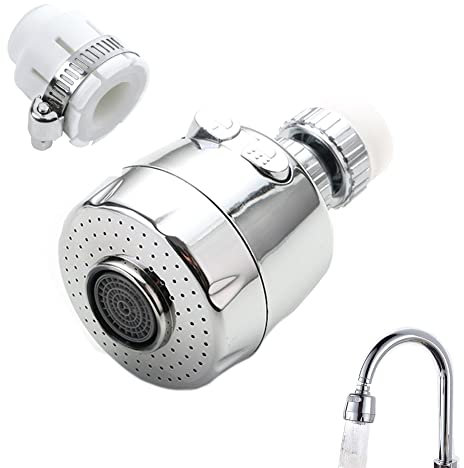 Aireador De Grifo, Velocidades De Grifo Giratorio De 360 ​​°, Eyector De Filtro De Ahorro De Agua Ajustable, Utilizado Para La Cabeza De Boquilla De Grifo Flexible De Cocina y Baño(corto)