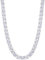 KRKC&CO 5mm Tennis Halskette Weißgold beschichtet Zirkonia Halskette Iced Out Chain 1 Reihige Herren Tennis Halskette Hip Hop Collier Krappenfassung 5A CZ-Steinen Größe 46cm