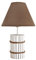 Grafelstein Tischleuchte PIER weiß braun Holz mit Dekoseil Tau maritim Hamptons Long Island