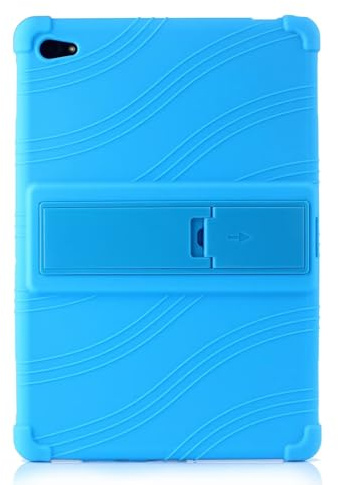 SsHhUu Hülle für Huawei MediaPad M5 Lite 10, Leichte rutschfeste Ständer Stoßfeste Silikon Schutzhülle für Huawei M5 Lite 10 10.1 Zoll 2018, Hellblau