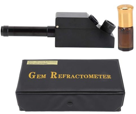 Edelstein-Refraktometer professionelles Schmuck-Refraktometer mit hoher Genauigkeit, schnelle Identifizierung, 1,30-1,81 Messbereich Schmuck-Refraktometer zur Identifizierung von polierten Edelsteinen