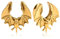DOEARKO Ohr Tunnel 1 Paare Saddles Flesh Plug Fledermaus Edelstahl für Ohrpiercing Gestreckte (Gold, 12mm)