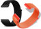RoYiio 2 Pièce Bracelet pour Largeur de 20mm,22mm, Confortable et Respirant, avec Boucle à Dégagement Rapide, Sangle de Remplacement en Nylon pour Hommes Femmes - Noir & Orange