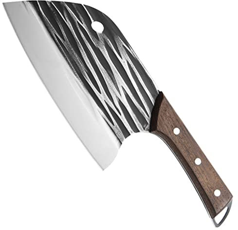 Cuchillo de carnicero serbio, cuchillo de Chef forjado a mano, cuchillo de cocina, cuchillo de carnicero, cuchillo de hueso afilado para verduras, mango completo, barbacoa al aire libre, Camping
