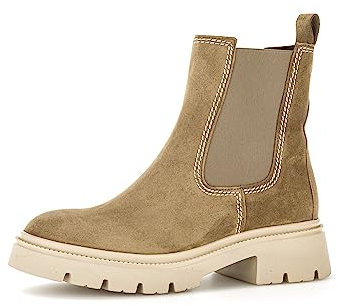 Gabor Damen Chelsea Boots, Frauen Stiefeletten,Wechselfußbett,Best Fitting,gefüttert,Bootee,Booties,halbstiefel,Farro(Panna),40 EU / 6.5 UK