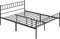 Yaheetech 5ft King Bed Frame Solid Metal Bed Frame Modern Style with Large Storage Space Black