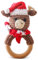 Youuys Babyrassel Gehäkelte Holz Häkeln Tiere Greifling Baby Holz Rassel Baby mit Sound Handmade Rassel für Neugeborenes Baby Geschenk Junge und Mädchen Geschenk zur Geburt (Elch)