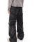 Herren Baggy Jeans Y2K Jeanshosen Wide Leg Skateboard Jeans mit Print Casual Jeans Loose Fit Fashion Schwarz Jeanshose Hip Hop Taschen Y2K Jeans Freizeithose