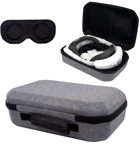 JDXFENG Tragetasche mit Objektivabdeckung for Meta/Oculus Quest 3, wasserdichte Reise-Aufbewahrungstasche zu Hause, stoßfeste Netztasche for Meta/Oculus Quest 3 VR Headset Game Controller