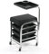 Manicure Pedicure Trolley Nail Hair Beauty Salon Chair Stool with Drawers Black