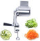 Spiralschneider, Reibe,Zoodle Maker,Gemüseschneider, Gemüsereibe, Zucchini Nudeln Schneider, Auffangbehälter,Gemüse der Käsereibe mit Kurbel & verschiedenen Aufsätzen(Rostfreier Stahl)