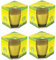 ANGIX Juego de 4 velas de citronela en tarros de cristal, ideales para repeler mosquitos, moscas e insectos, protección al aire libre de larga duración