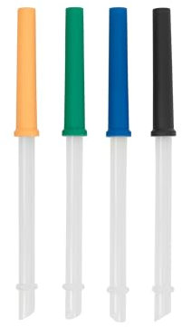 REDUCE Reusable Coldee 2.0 Catch Straw Set, 4 Pack - Spill-Proof, BPA-Free, Dishwasher-Safe - Fits 14 oz Coldee Tumblers and Mugs, Assorted Colors