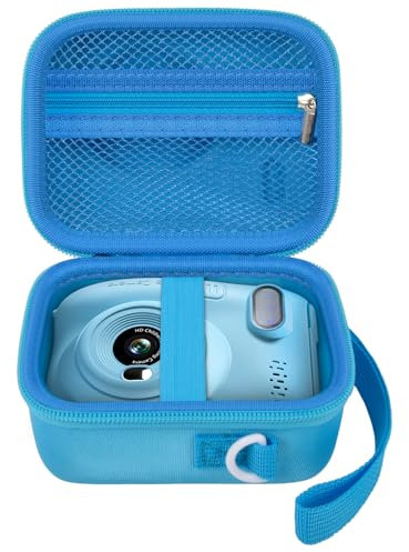Sofortkamera Kinder Tasche Kompatibel mit GREENKINDER Kinderkamera, Digitalkamera Fall für Esoxofore/ für Gofunly/ für LETSHAHA/ für JPVERLY/ für Hangrui, Lagerung für Druckerpapier- Nur Box - Blau