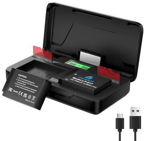 Homesuit LP-E17 Akku 1400mAh und LCD 20W Schnellladegerät mit Zwei Kanälen für Canon EOS R10 R50 RP R8 Rebel SL3 SL2 T8i T7i T6i T6s EOS M3 M5 M6 M6 Mark II 200D 250D 77D 750D 760D 800D 8000D Kamera