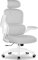 Aiidoits Bürostuhl Ergonomisch, Bürostuhl mit Klappbaren Armlehnen, Verstellbarer Kopfstütze und Lendenwirbelstütze, Chefsessel Bürostuhl 150 kg, Ergonomischer Bürostuhl Wippfunktion bis 135°, Grau