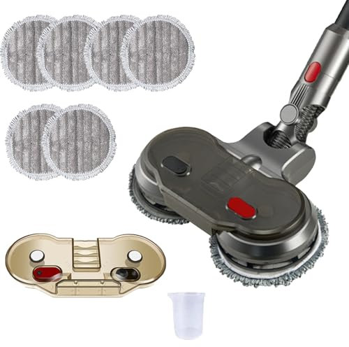 Elektrischer Bodenwischer - Wischaufsatz für Dyson V7/V8/V10/V11/V15 Staubsauger, Elektrischer Bodenwischer mit Abnehmbaren Wassertank und Waschbare Mopps (B)