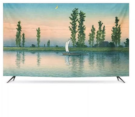 XMYAN Cubierta De TV, 32-86 Pulgadas Patrón De Pintura Cubierta De Televisión Arte De Tela Protector De Pantalla De TV A Prueba De Polvo Montado En La Pared, Dormit(Color:color8,Size:60in)