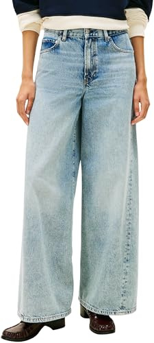 Tommy Hilfiger Damen Andere Jeans DNM Glis 70's Wide Leg Hw Twist Ww0ww48519
