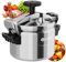 Schnellkochtopf Scheffler Schnellkochtopf Induktion Dampfkochtopf (7 L, Ø24cm), für alle Herdarten, Pressure Cooker Mit 3 Sicherheitssystem, Silber